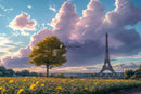 Paris Spring Scene - Anime Digital Wall Art