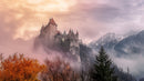 Fantasy Castle in Misty Sunset
